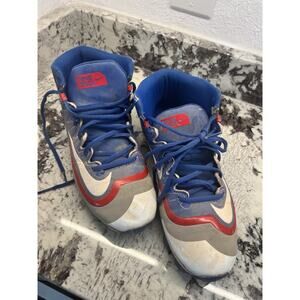 Nike Red White Blue Baseball Cleats Men's Size 8